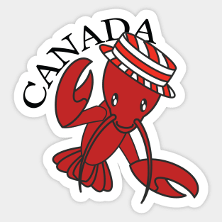 Singing Canadian Lobster Sticker
